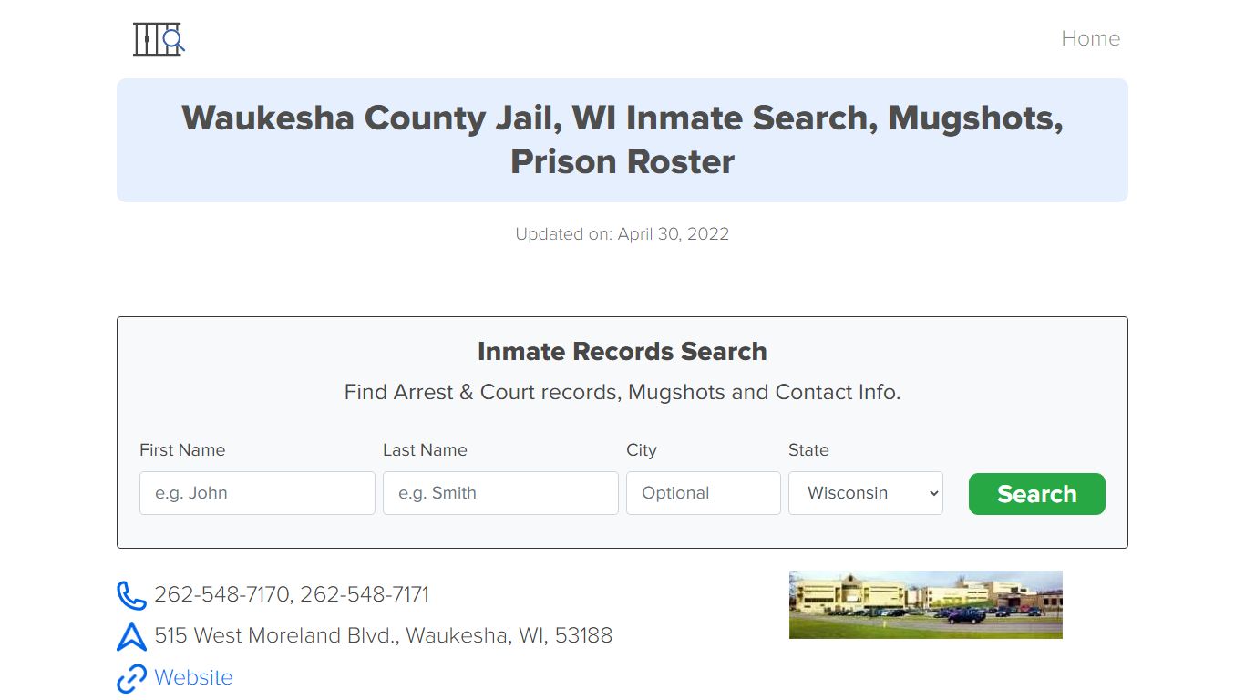 Waukesha County Jail, WI Inmate Search, Mugshots, Prison ...